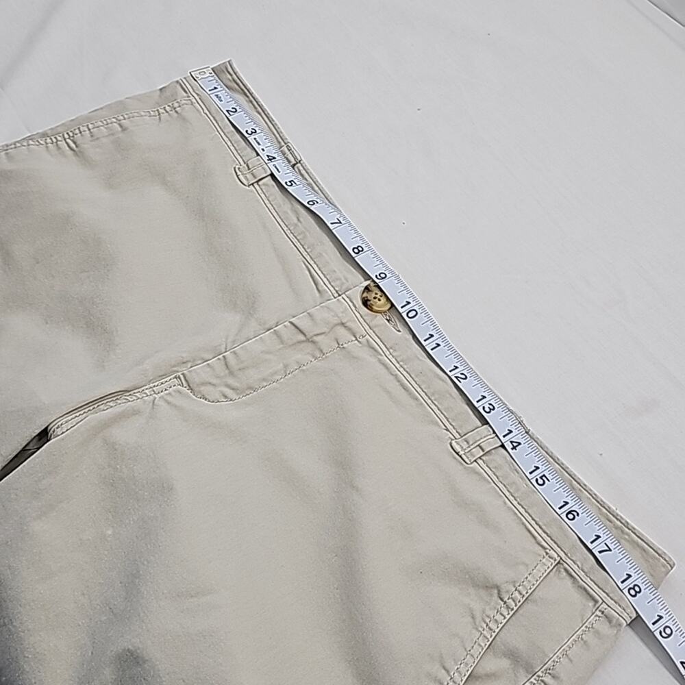 Womens Sz 14 Kacki Shorts Modest Neutral Pockets Casual Classic Dockers - Picture 8 of 11